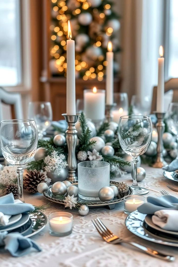 Winter Wonderland Tablescape - 22 Tablescape Ideas