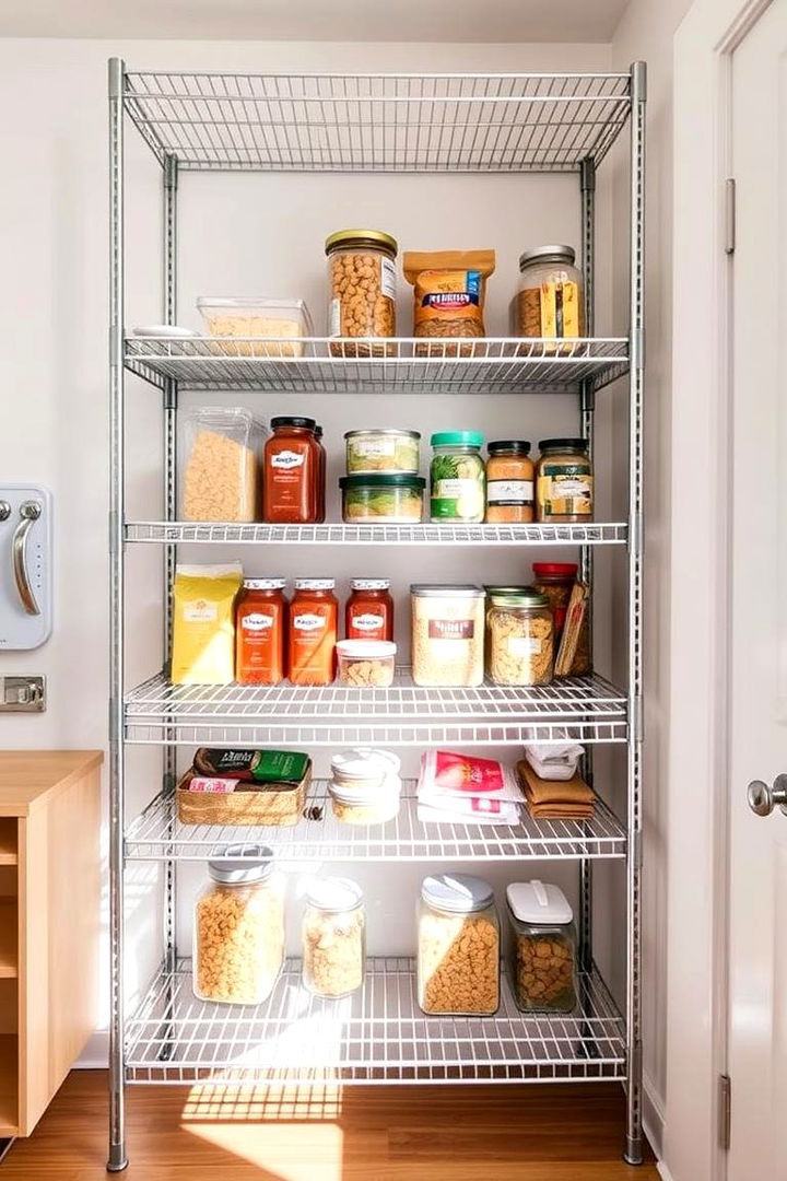 Wire Shelving for Enhanced Ventilation - 22 Pantry Shelving Ideas