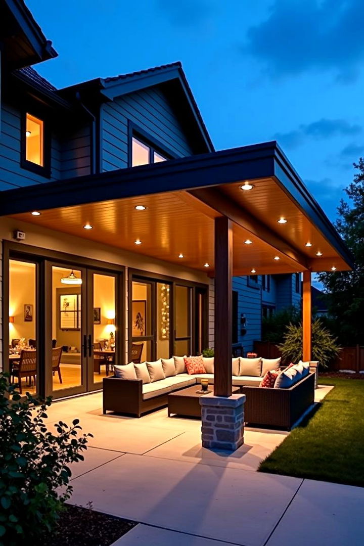 Wireless Remote Control Lights - 22 Covered Patio Lighting Ideas