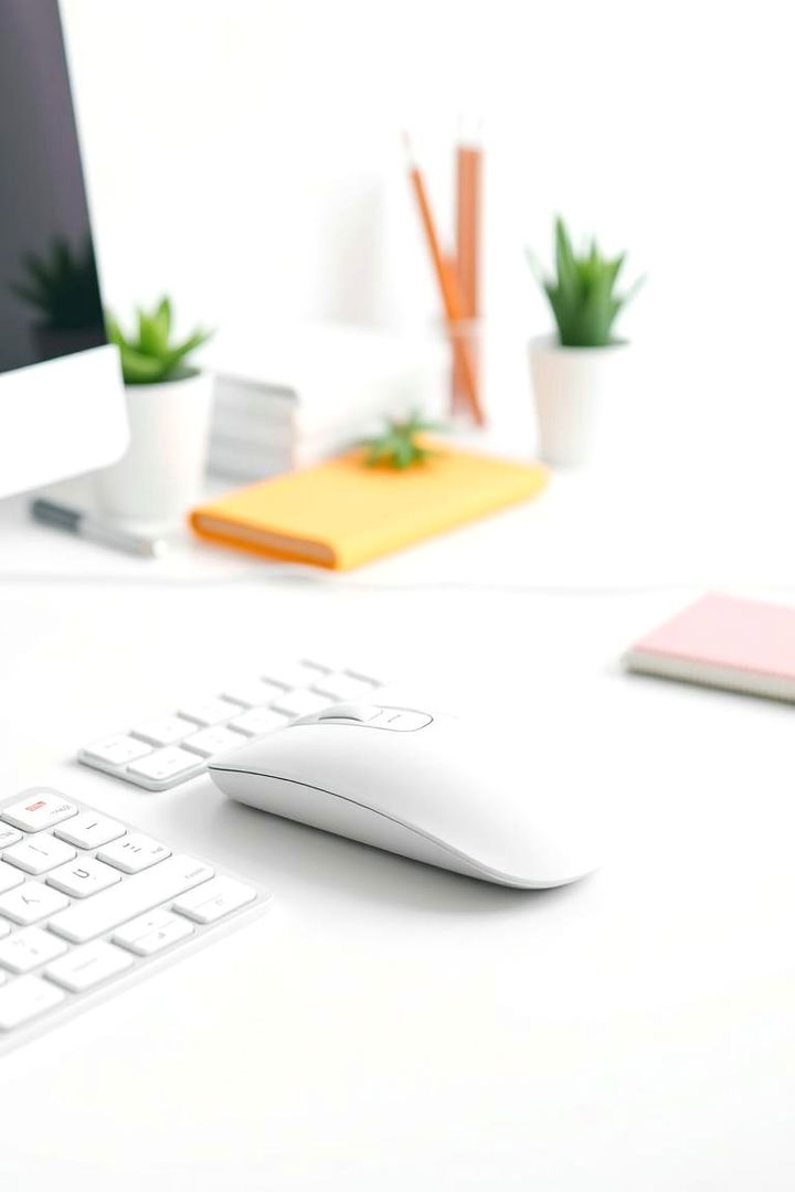 Wireless White Peripheral Integration - 22 All White Gaming Setup Ideas