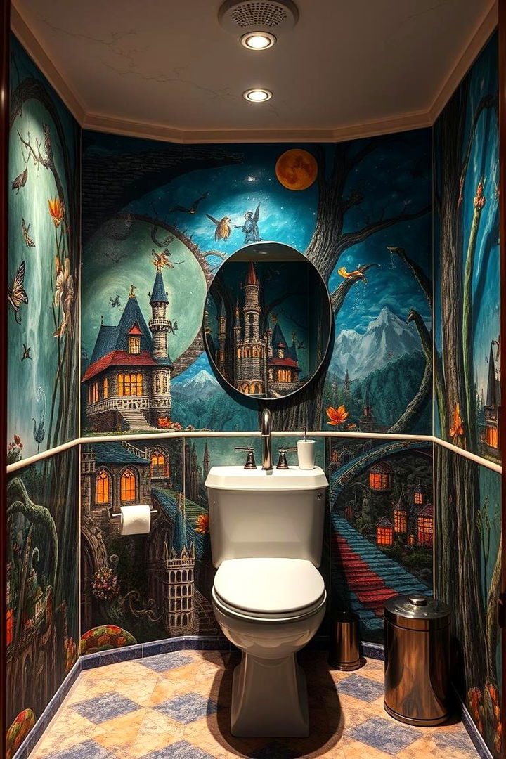 Wizarding World Mosaics and Murals - 22 Harry Potter Bathroom Ideas