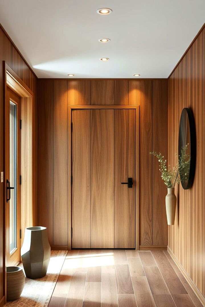 Wood Accented Wall Panels - 22 Garage Entryway Ideas