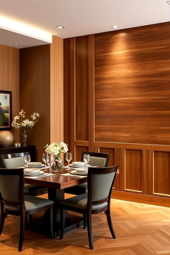 Wood Panel Wall Accent - 22 Dining Room Accent Wall Ideas