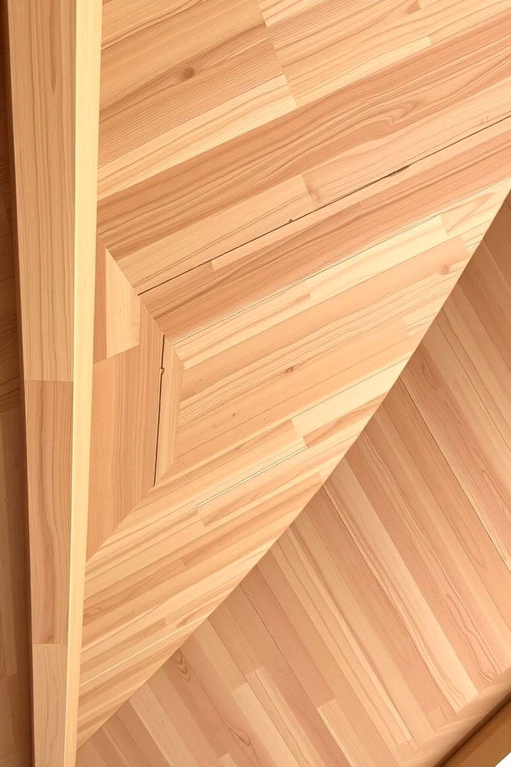 Wood Plank Geometry Patterns - 22 Rustic Ceiling Ideas