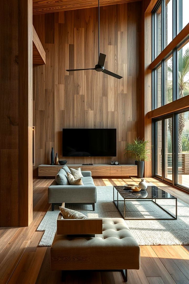 Wood and Metal Fusion - 22 Transitional Living Room Ideas