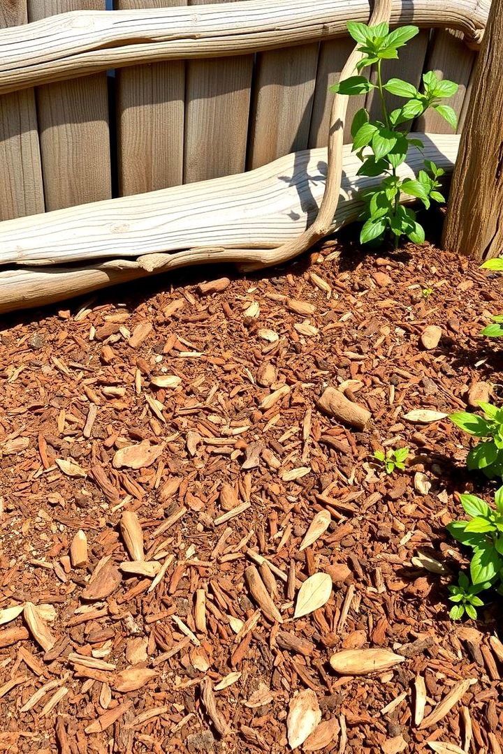 Wood and Mulch Combination Borders - 22 Mulch Edging Ideas
