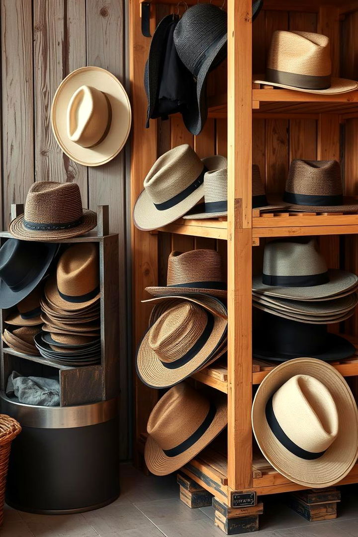 Wooden Crate Display - 22 Hat Storage Ideas