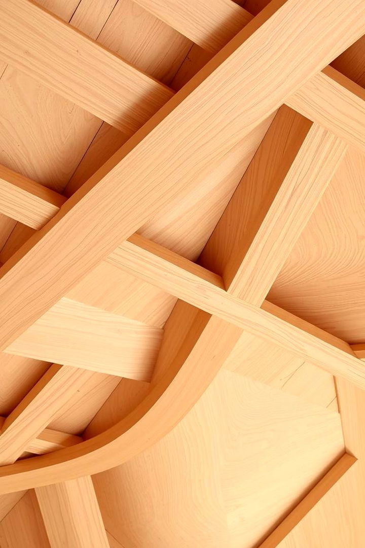 Wooden Cross Laminated Panels - 22 Rustic Ceiling Ideas