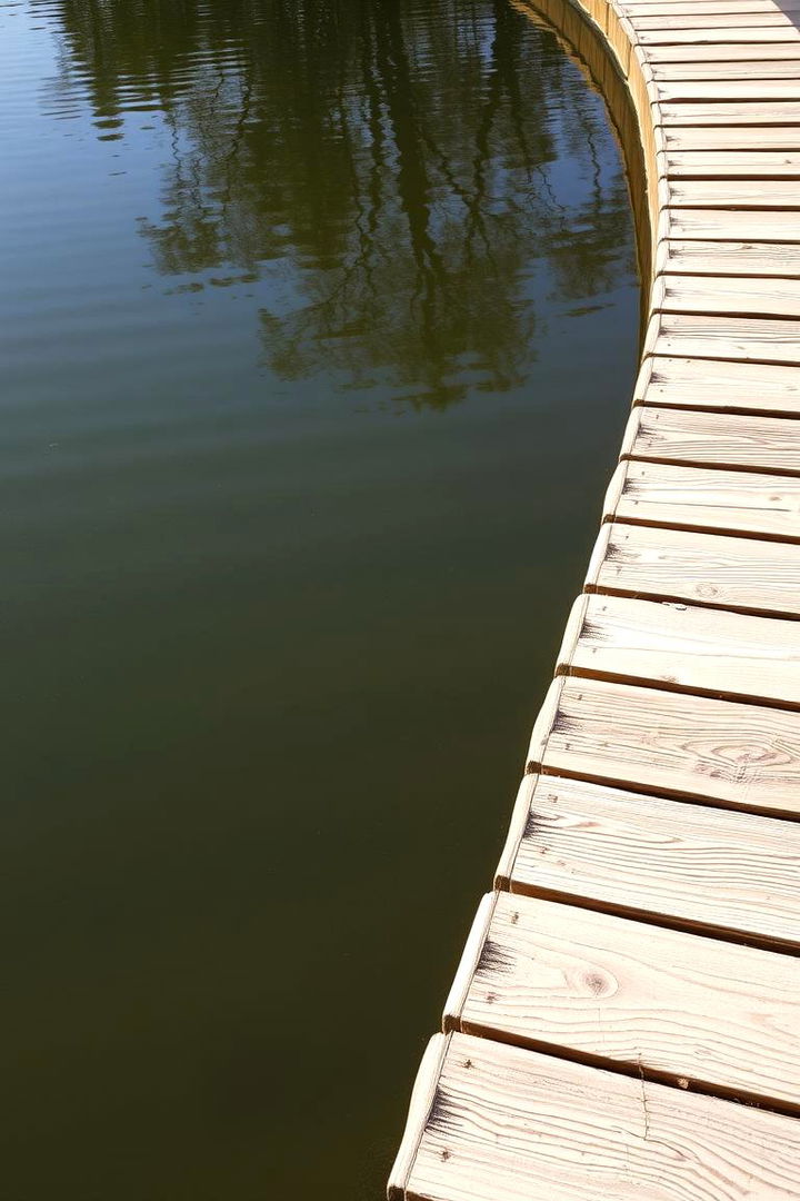 Wooden Plank Edge - 22 Pond Edging Ideas