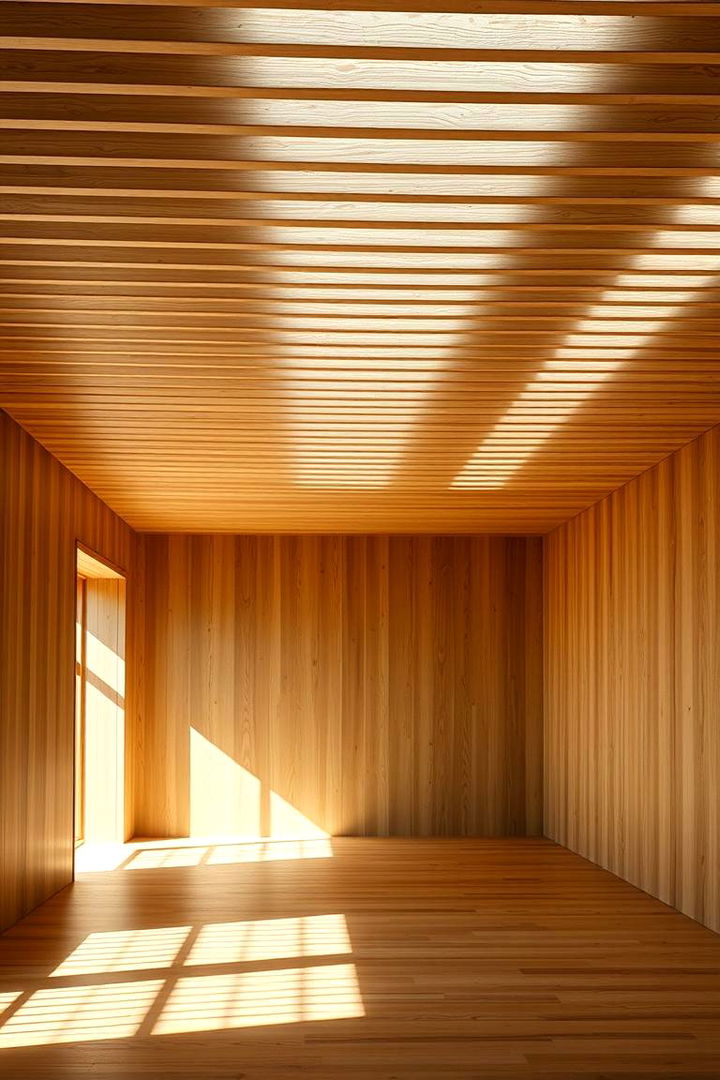 Wooden Slat Ceilings for Natural Warmth - 22 Living Room Ceiling Ideas