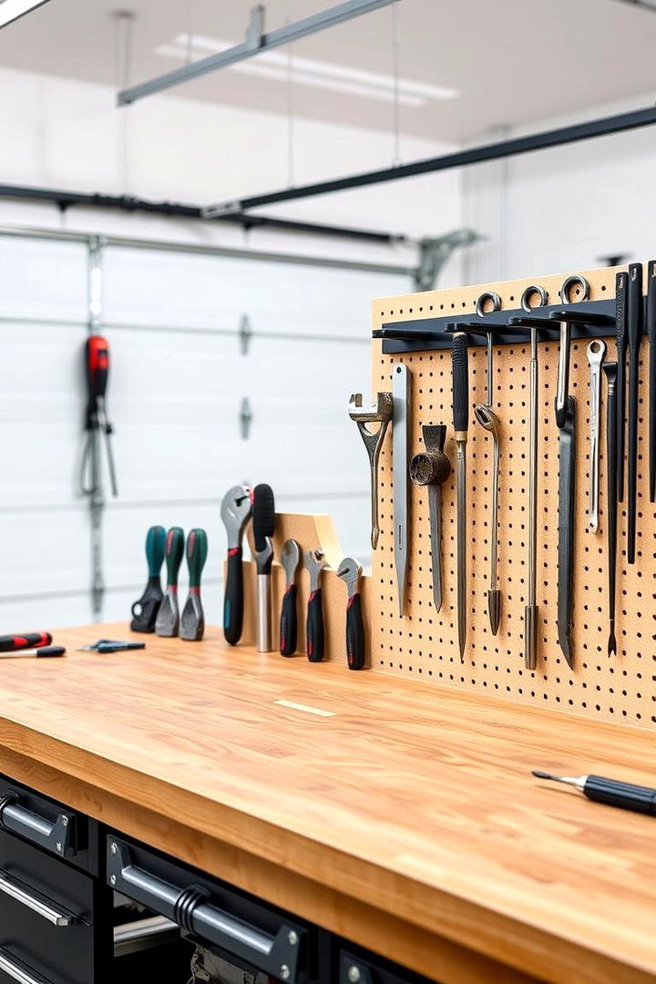 Workbench with Magnetic Tool Holders - 22 Garage Workbench Ideas