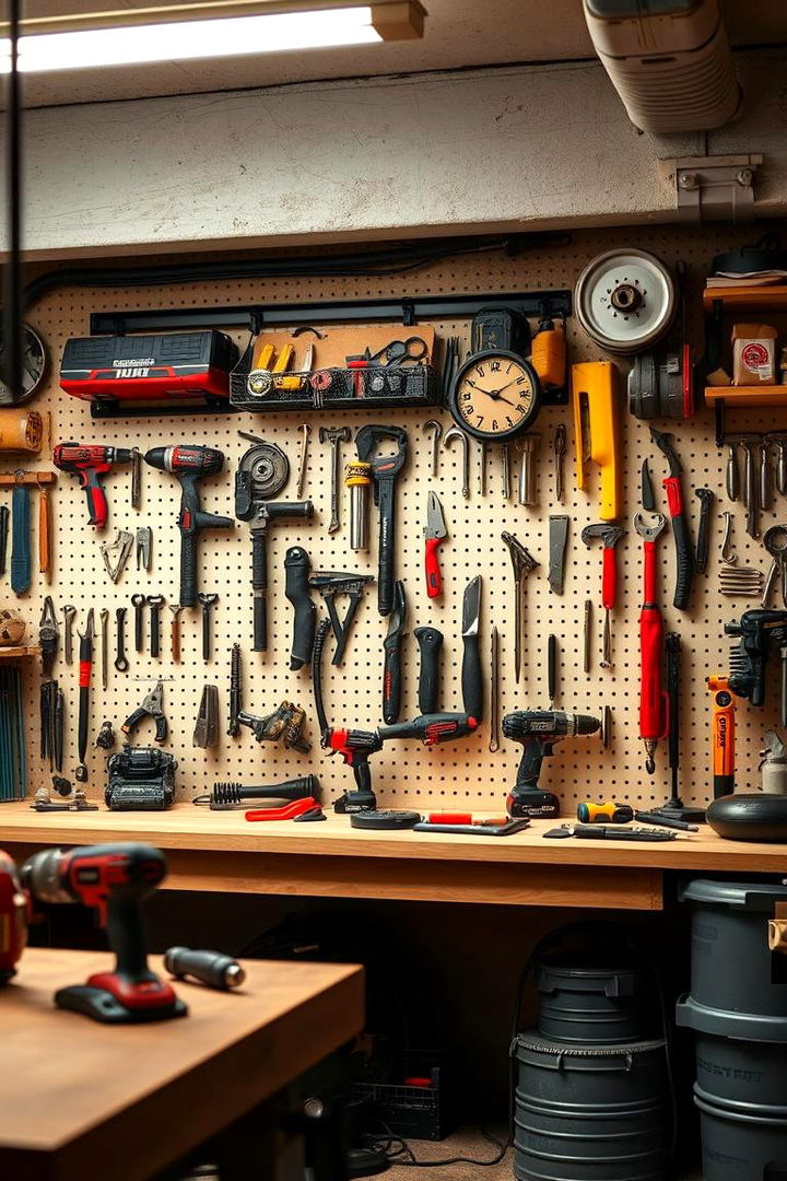 Workshop Equipment Pegboard - 22 Pegboard Ideas