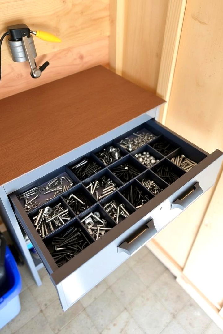 Workstation Organizer Drawers - 22 Shed Organization Ideas