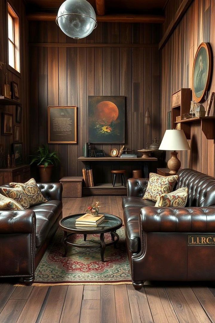 Worn Leather Seating - 22 Rustic Interior Design Ideas