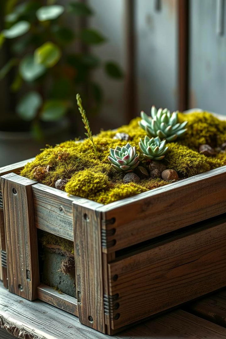 Worn Out Crate Garden - 22 Fairy Garden Container Ideas