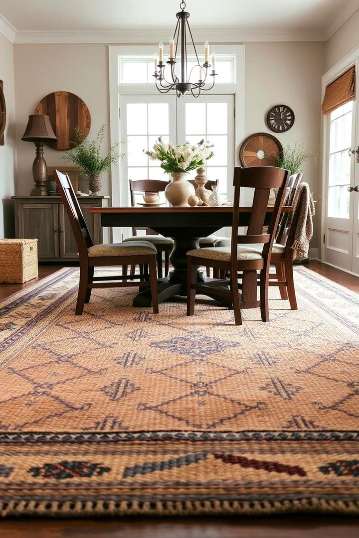 Woven Area Rug Patterns - 22 Craftsman Dining Room Ideas