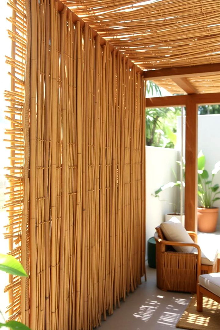 Woven Bamboo Walls - 22 Patio Wall Ideas
