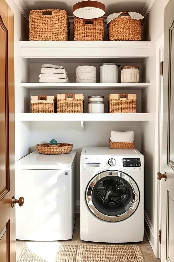 Woven Baskets and Containers - 22 Laundry Room Storage Ideas