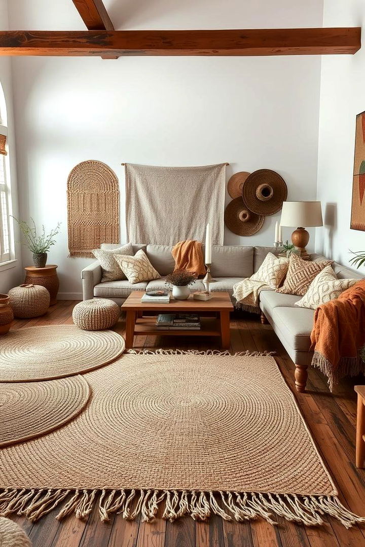 Woven Rugs and Throws - 22 Southwestern Living Room Ideas