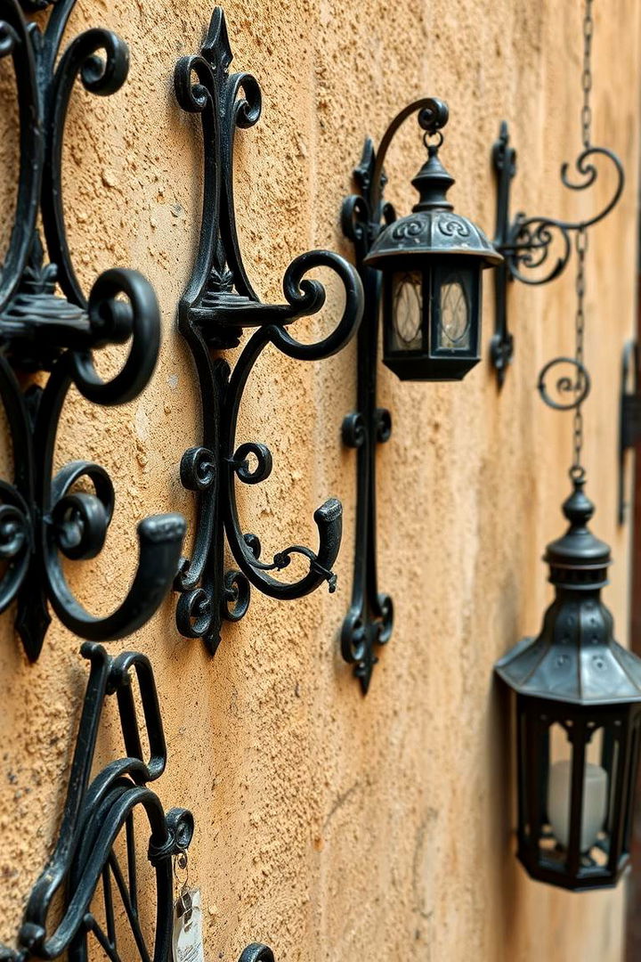 Wrought Iron Accents - 22 Farmhouse Entryway Ideas