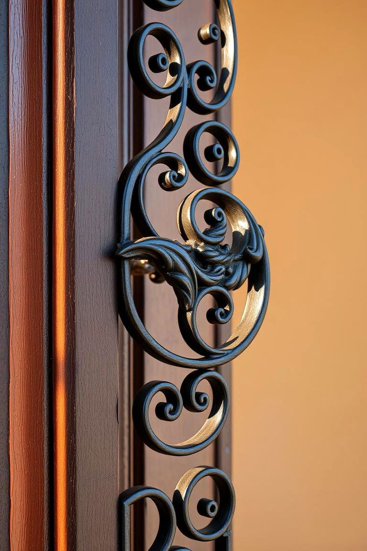 Wrought Iron Accents - 22 Spanish Style Front Door Ideas