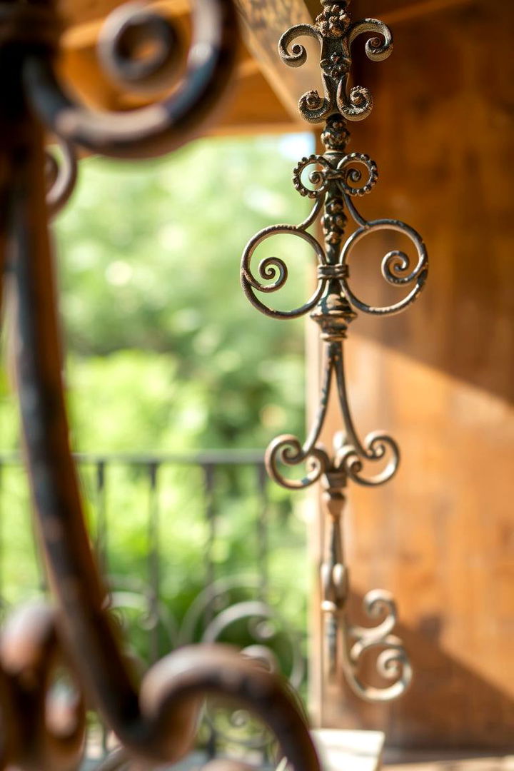 Wrought Iron Accents for Timeless Appeal - 22 Rustic Front Porch Ideas