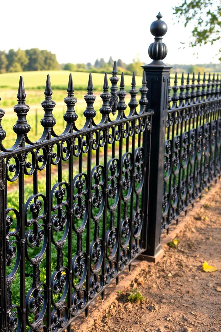 Wrought Iron Farm Charm Fence - 22 Farm Fence Ideas