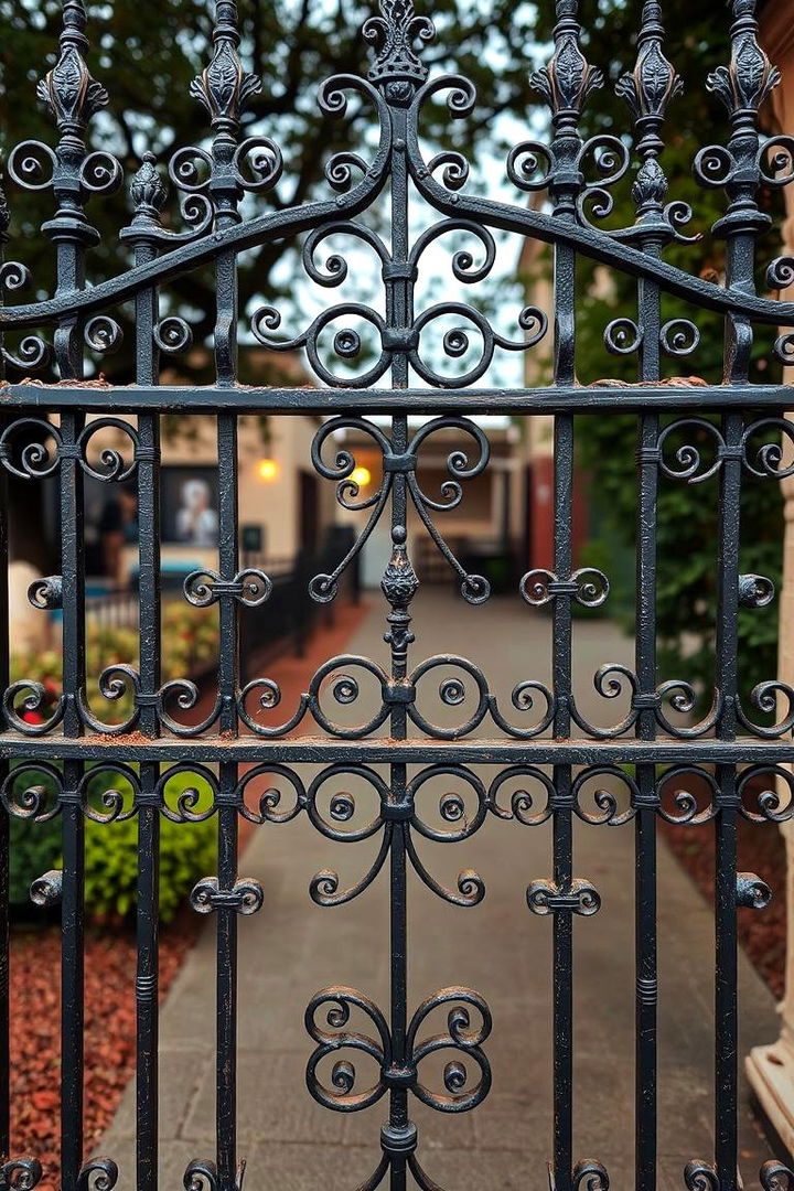 Wrought Iron Heritage Fence - 22 Backyard Fence Ideas