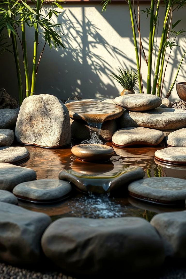 Zen Garden Fountain - 22 Backyard Fountain Ideas