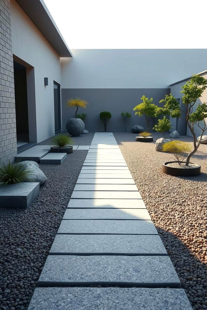 Zen Garden Granite Walk - 22 Granite Walkway Ideas