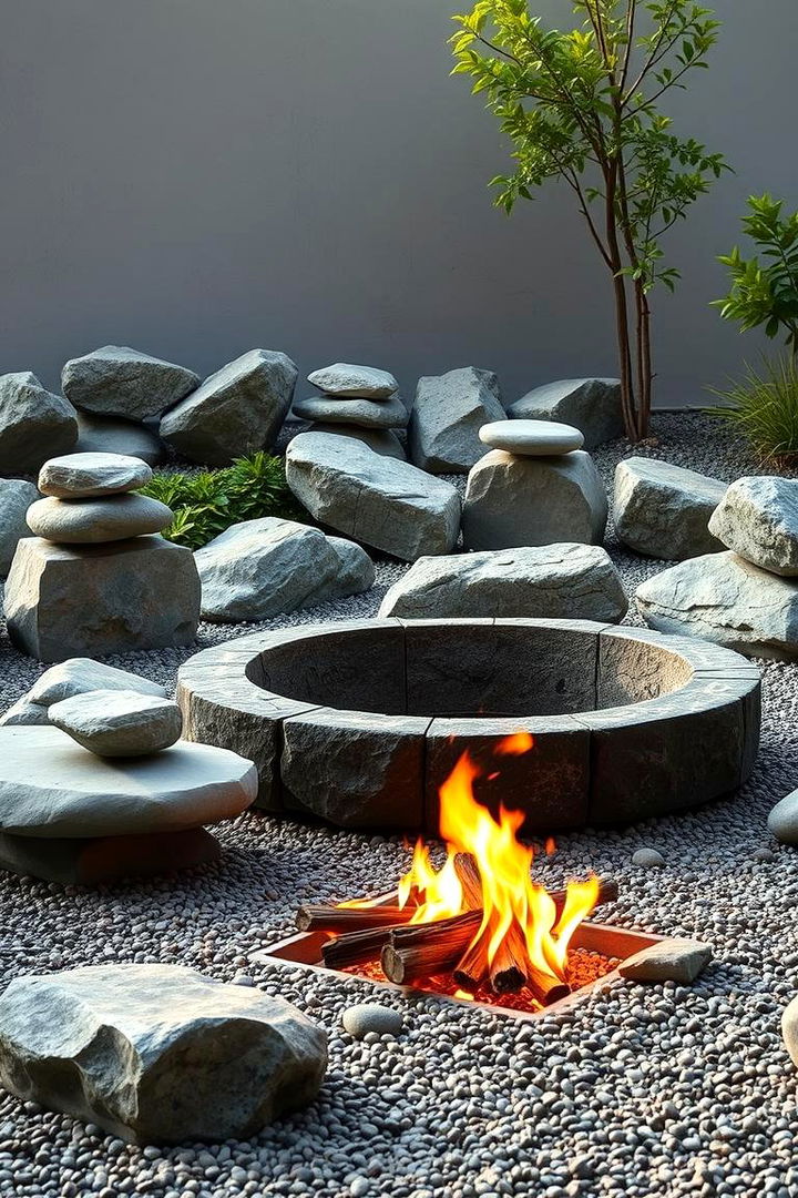 Zen Garden Rock Fire Pit - 22 Rock Fire Pit Ideas