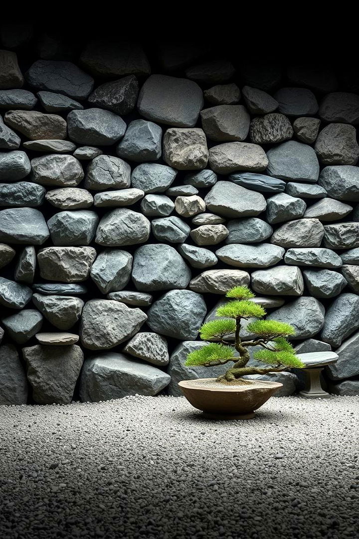 Zen Garden Rock Wall - 22 Natural Rock Retaining Wall Ideas