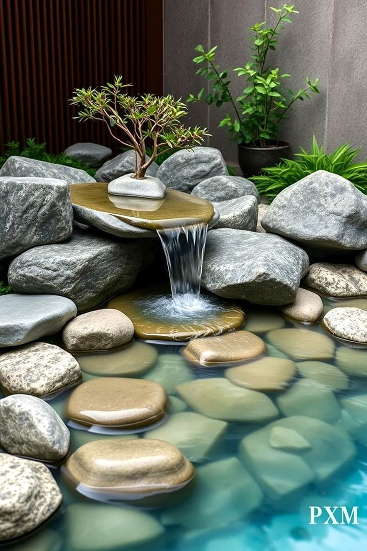Zen Garden Serenity Fountain - 22 Pool Fountain Ideas