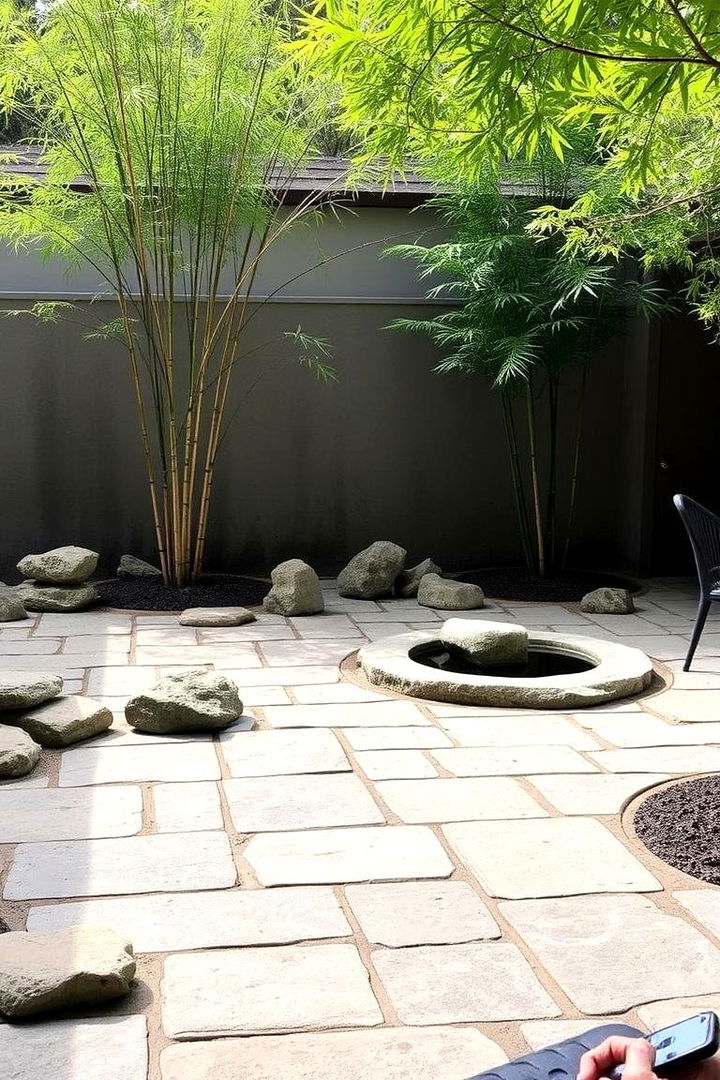 Zen Garden Stone Patio - 22 Stone Patio Ideas
