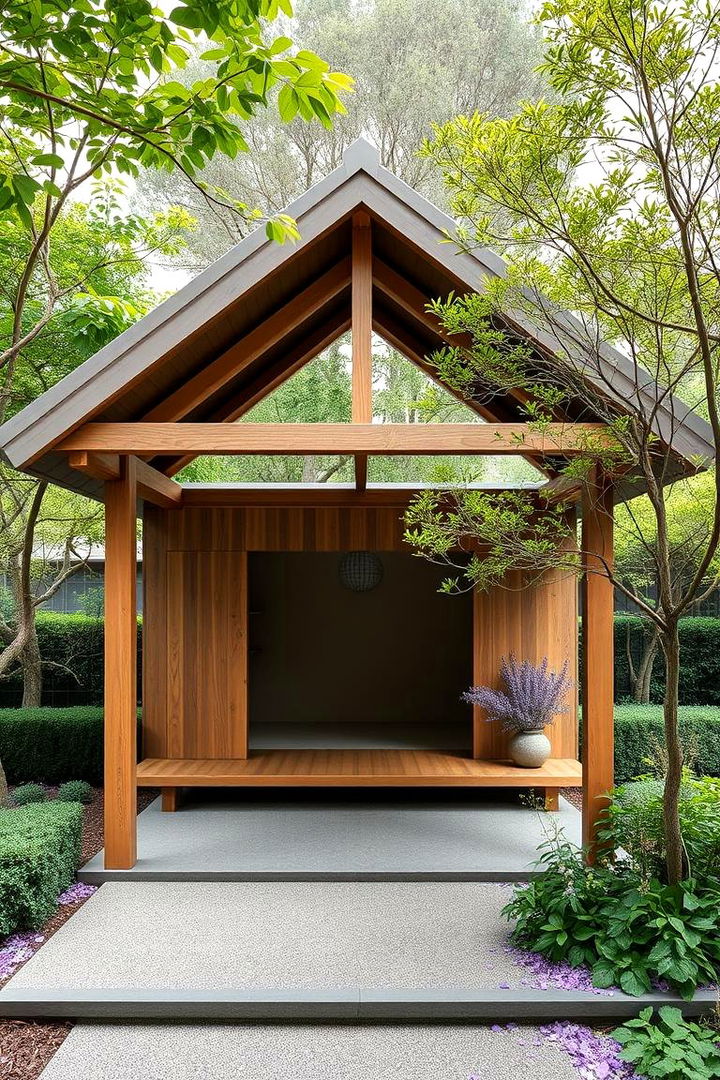 Zen Infused Purple Pavilion - 22 Purple House Exterior Ideas
