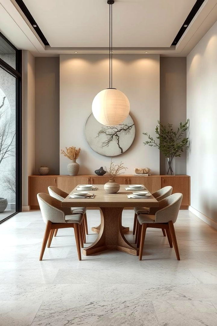 Zen Inspired Dining - 22 Neutral Dining Room Ideas