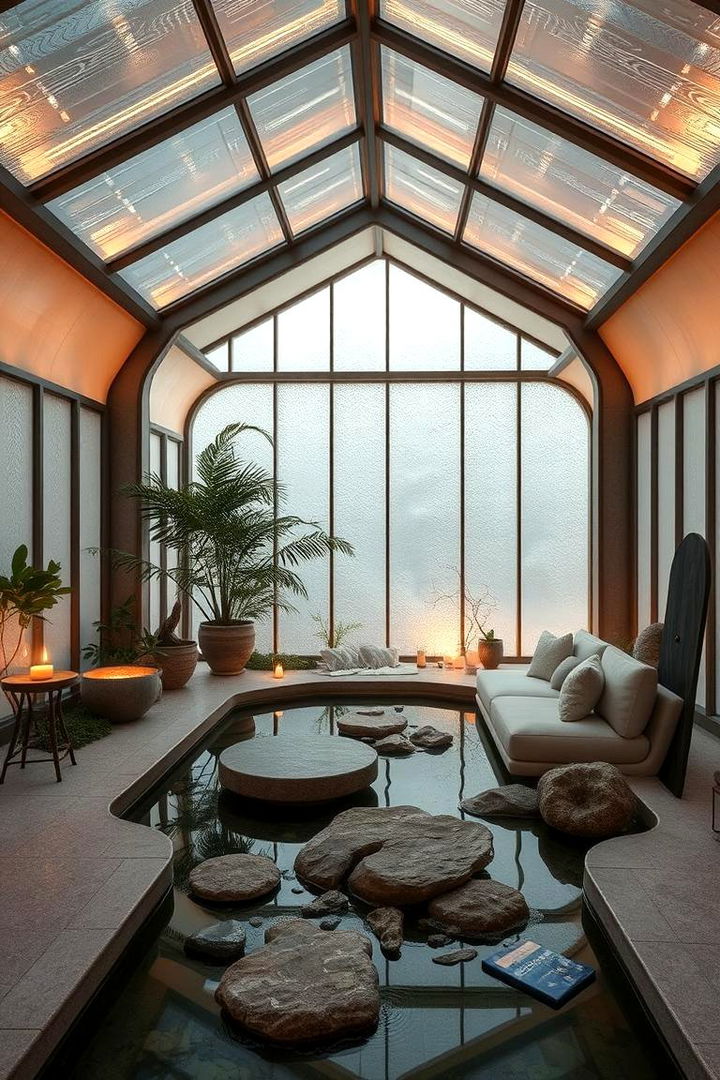 Zen Inspired Greenhouse Lounge - 22 Greenhouse Room Ideas