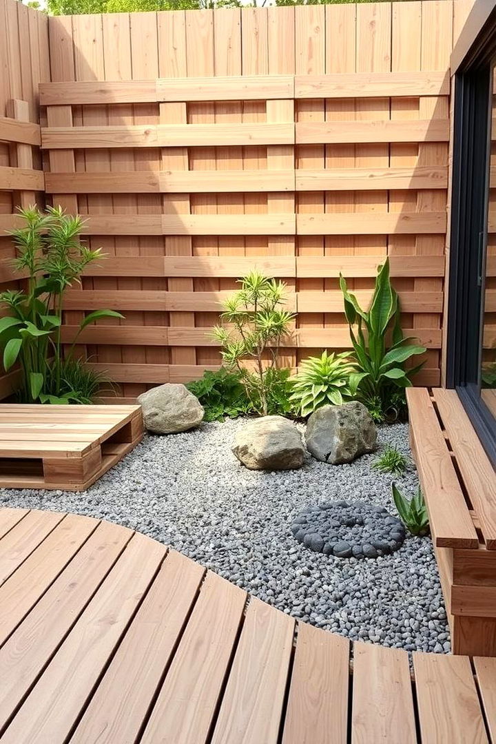 Zen Inspired Pallet Garden - 22 Pallet Garden Ideas