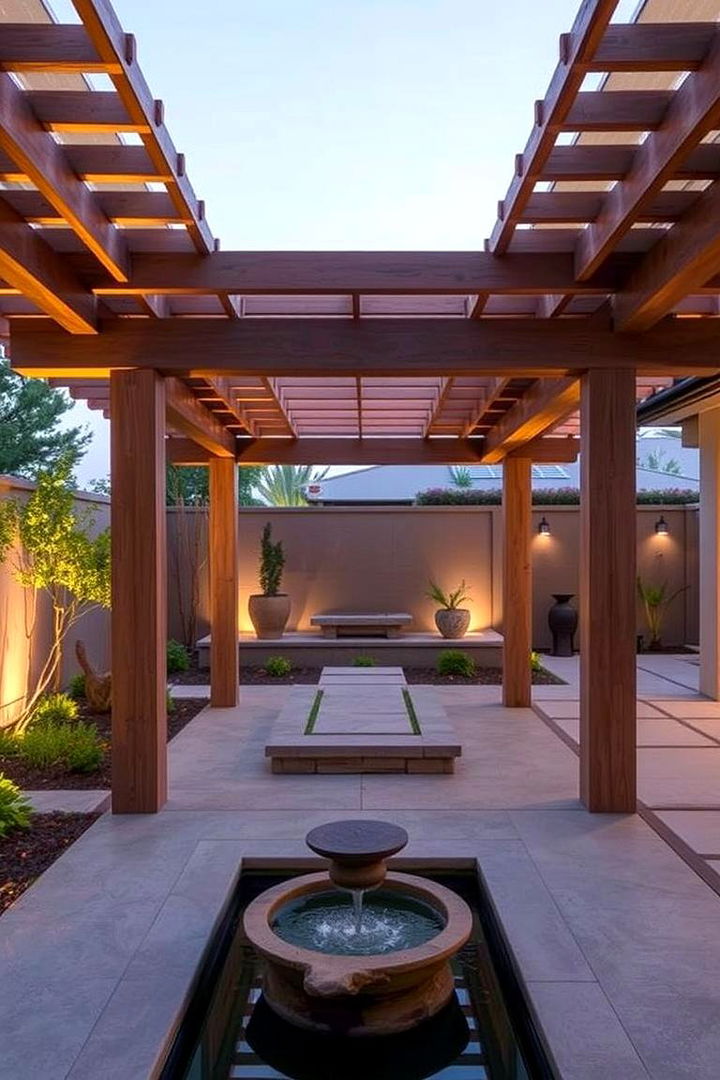 Zen Inspired Patio Retreat - 22 Small Patio Pergola Ideas