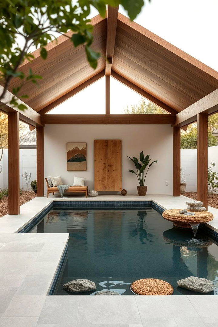 Zen Inspired Pool Shed - 22 Pool Shed Ideas