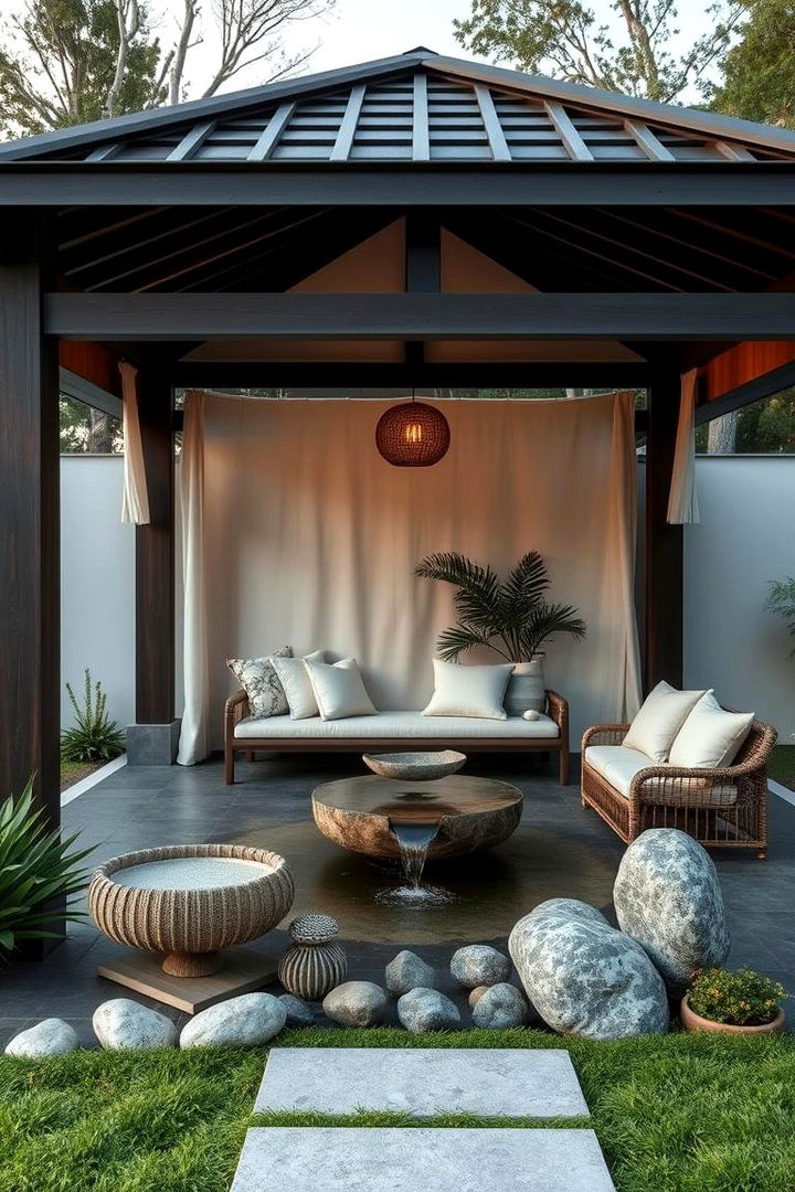 Zen Inspired Retreat Gazebo - 22 Backyard Gazebo Ideas