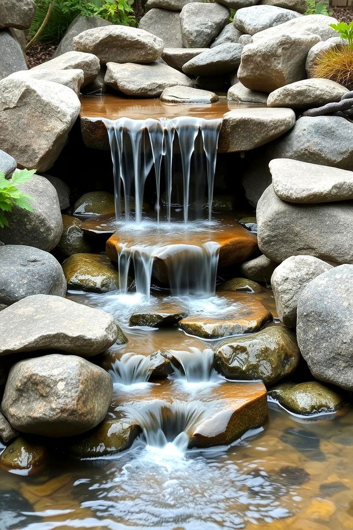 Zen Inspired Serene Cascade - 22 Pondless Waterfall Design Ideas