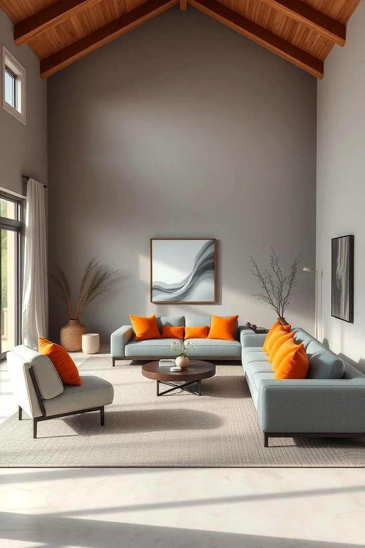 Zen Inspired Serenity - 22 Orange and Grey Living Room Ideas