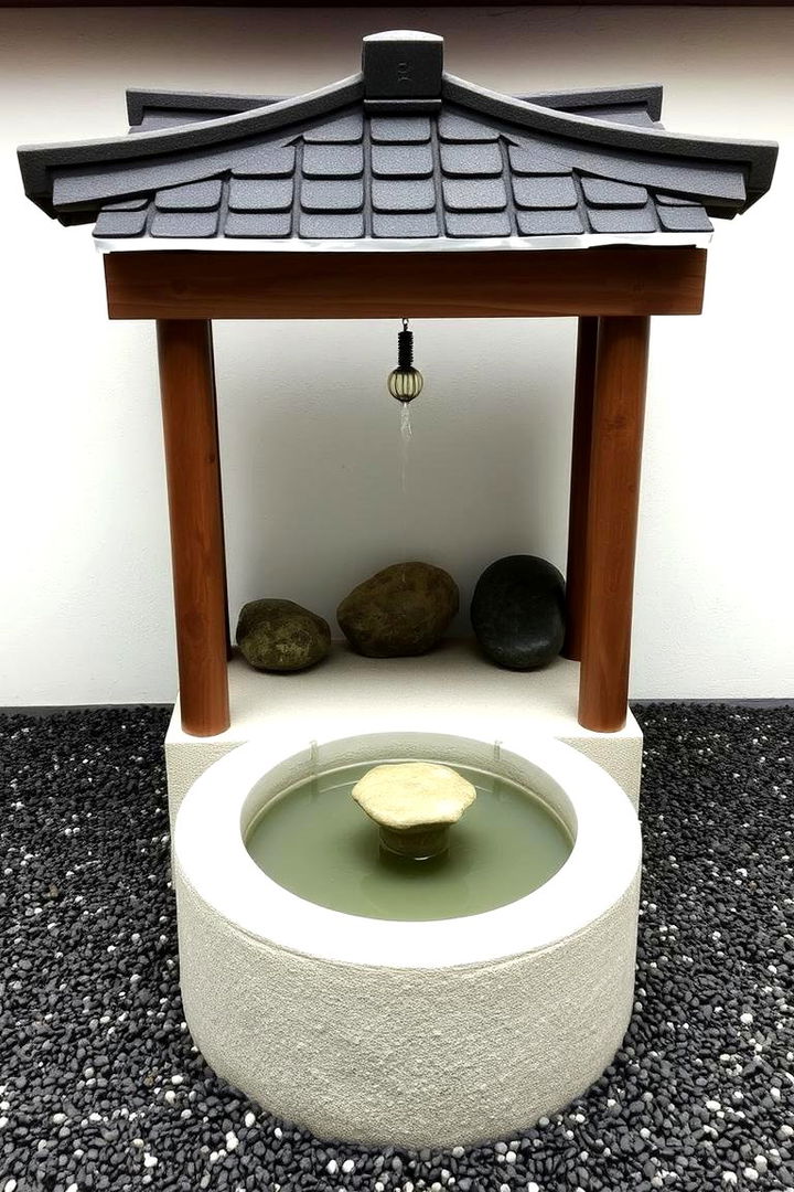 Zen Inspired Wishing Well - 22 Outdoor Wishing Well Garden Ideas