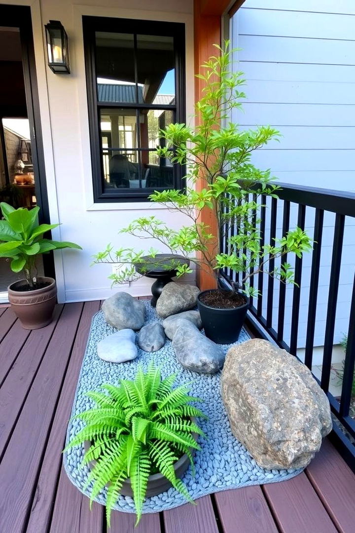 Zen Plant Corner - 22 Deck Decorating Ideas With Plant