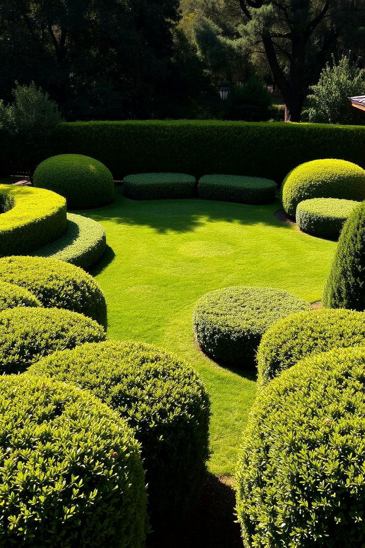 Zoned Landscaping with Dense Bushes - 22 Backyard Privacy Ideas