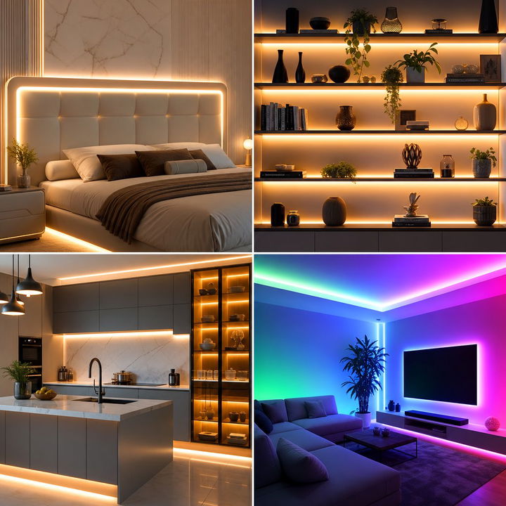 22 Aesthetic Room Ideas with LED Lights for Modern Vibes