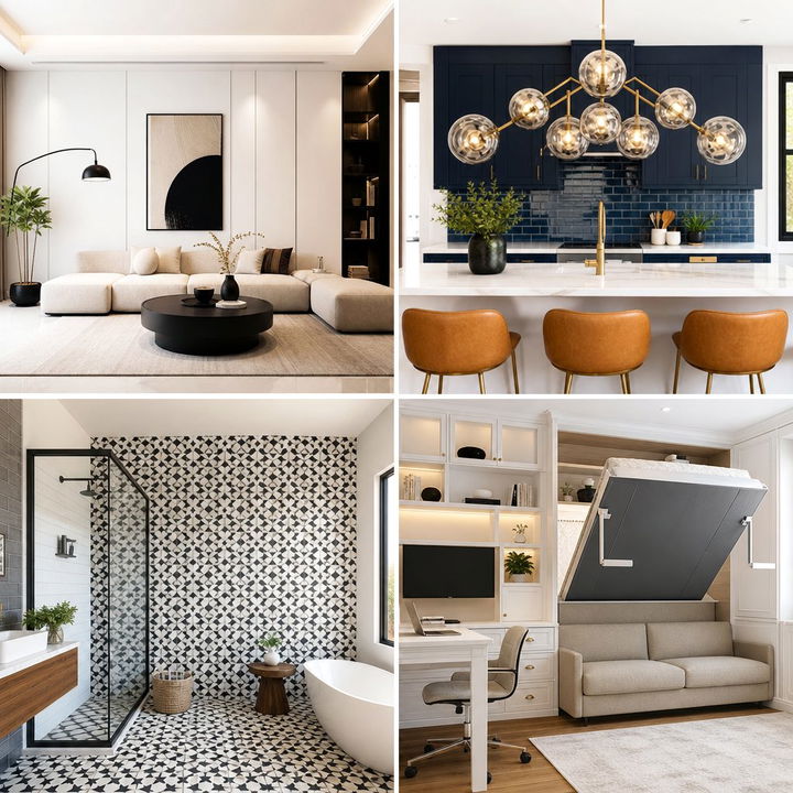 22 Bathroom Designs with Black Countertops for Modern Luxury