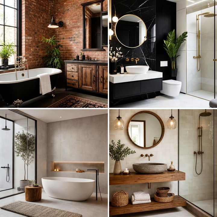 22 Black & Brown Bathroom Ideas for Bold Contrast
