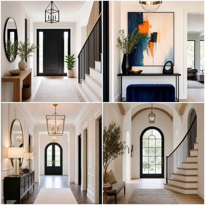 22 Chic Black and White Entryway Design Inspirations